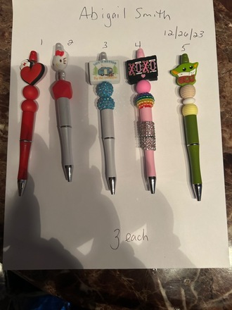 new lot of 100 beaded pens 