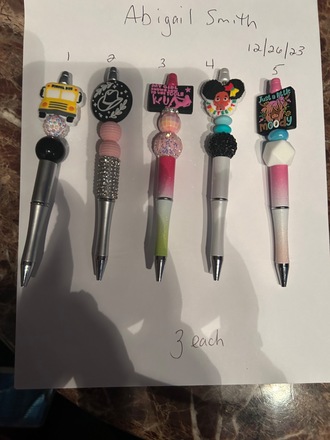 new lot of 100 beaded pens 