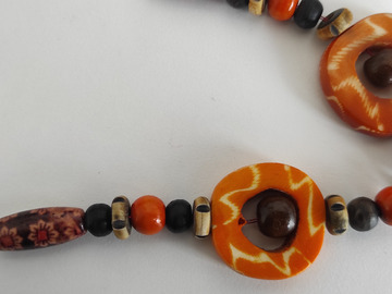Vente au détail: collier  et bracelet femme tons d'automne