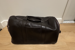 Selling with online payment: Brown Leather Duffle Bag