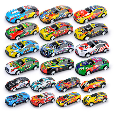 300pcs Mixed lot Mini graffiti metal pull-back toy car