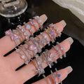 Comprar ahora: 100pcs Mixed lot Light luxury women's silver zircon ring