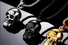 Buy Now: 30 pcs Punk Gothic Hip Hop Skull Men's Pendant Necklaces