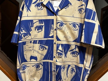 Selling with online payment: Comic Print Button Up