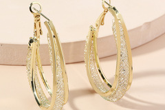 Comprar ahora: 40 pairs of stylish and high-end mesh large earrings