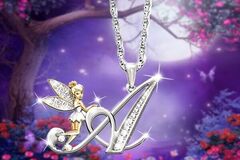 Buy Now: 50PCS personalized flower fairy letter pendant necklace
