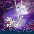 Buy Now: 50PCS personalized flower fairy letter pendant necklace