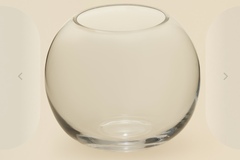Selling: Vases - fishbowl clear glass x19