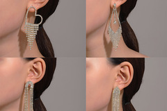 Comprar ahora: 50 Pairs of Stylish Long Rhinestone Tassel Earrings