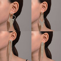 Buy Now: 50 Pairs of Stylish Long Rhinestone Tassel Earrings