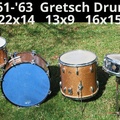 Selling with online payment: 1963  Champgne Sparkle Gretsch Drums. 