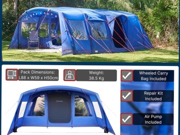 Renting out: Berghaus inflatable tent 6 person 