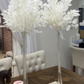 Selling: White tall centrepieces 