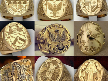 Buy Now: 60 Pcs Retro Ancient Greek Mythology Gold Ring