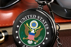 Buy Now: 20 Pcs Vintage US Army Eagle Chain Pendant Quartz Pocket Watch 