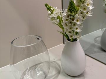 Selling: White bud vases 