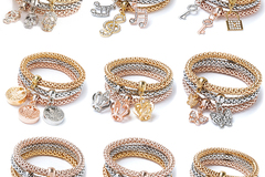 Buy Now: 60pcs stretch rhinestone pendant three color set bracelet