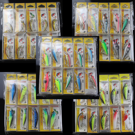  150pcs Minnow hard bait lure, mixed version 4 to 7 cm 