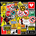 Buy Now:  5000pcs Waterproof Removable Warning Sign Graffiti Sticker 