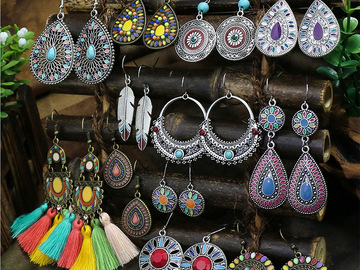 Buy Now: 60 pairs of colorful oil drop earrings