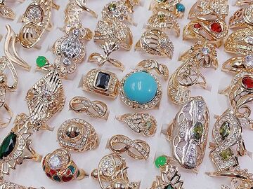 Comprar ahora: 50pcs fashionable exaggerated color-preserving rhinestone ring