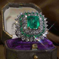 Comprar ahora: 50 Pcs Luxury Green Rhinestone Fashion Ring