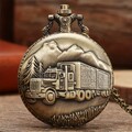 Buy Now: 30 Pcs Vintage Bronze Truck Pattern Quartz Pocket Watch