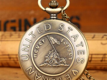 Buy Now: 30 Pcs Remember History "American Veteran" Pocket Watch