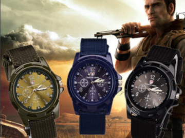 Buy Now: 45 Pcs Military Army Canvas Strap Men's Sports Quartz Wrist Watch