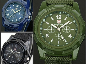 Buy Now: 100pcs Fashionable nylon woven strap watch sports military watch