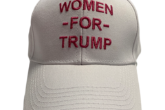 Buy Now: Lot (10) "Women For Trump" Embroidered Hat White New!