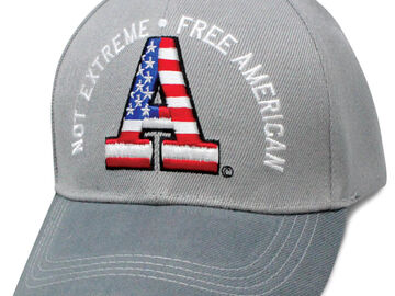 Buy Now: Lot 18 "Not Extreme ~ Free American" Embroidered Hat Gray New!