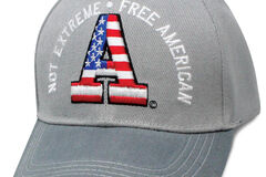 Comprar ahora: Lot 18 "Not Extreme ~ Free American" Embroidered Hat Gray New!