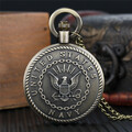Comprar ahora: 25 Pcs Retro Bronze US Navy Quartz Pocket Watch Gift