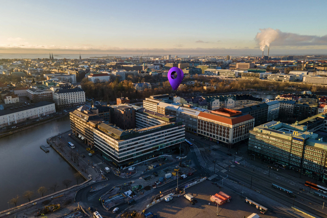 Toimistohuoneita Hakaniemen torin laidalta