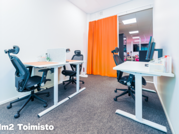 Yhteisöllinen työtila: Toimistotila ikkunalla 1-4 hlö (11m2)