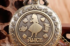 Buy Now: 30 Pcs Vintage Alice in Wonderland Theme Quartz Pocket Watch