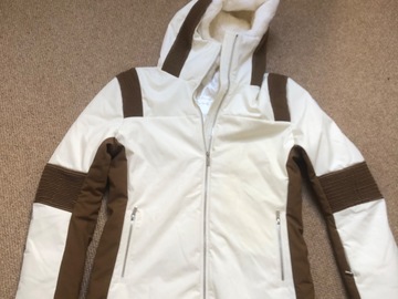 Winter sports: Fusalp women’s two piece white brown ski suit 