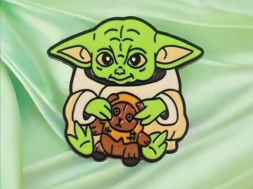 Servicios: Pin metálico baby yoda
