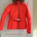 Winter sports: Poivre Blanc Bright Orange Faux Fur Collar Jacket 