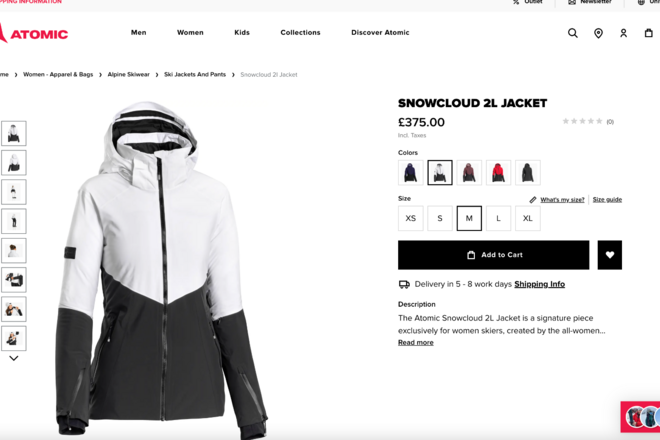 Atomic ski shop jacket womens