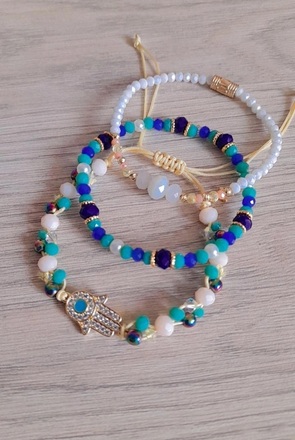 Pulseras tejidas y ajustables