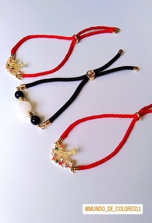 Pulseras tejidas y ajustables