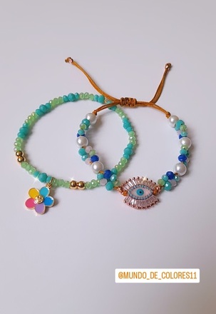 Pulseras tejidas y ajustables