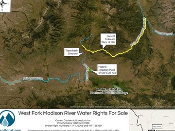 For Sale: West Fork Madison River Water Rights For Sale