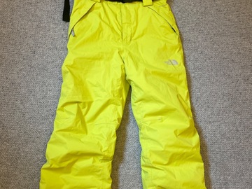Winter sports: North Face Youth Large (14-16) Neon Yellow Salopettes 