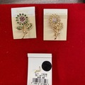 Buy Now: 2 pcs-S/S Vermeil Sunflower Pins-$13 pc
