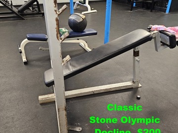 Buy it Now w/ Payment: Stone Olympic decline bench press