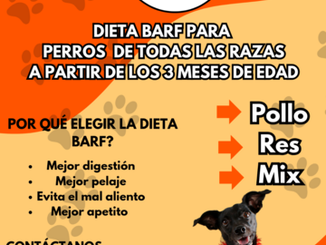 Productos: ALIMENTO BARF 100% NATURAL