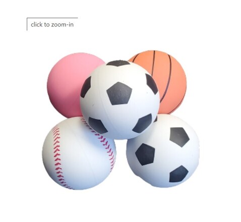 144 each - Assorted Sports High Bounce Rubber Ball Toys - #5773